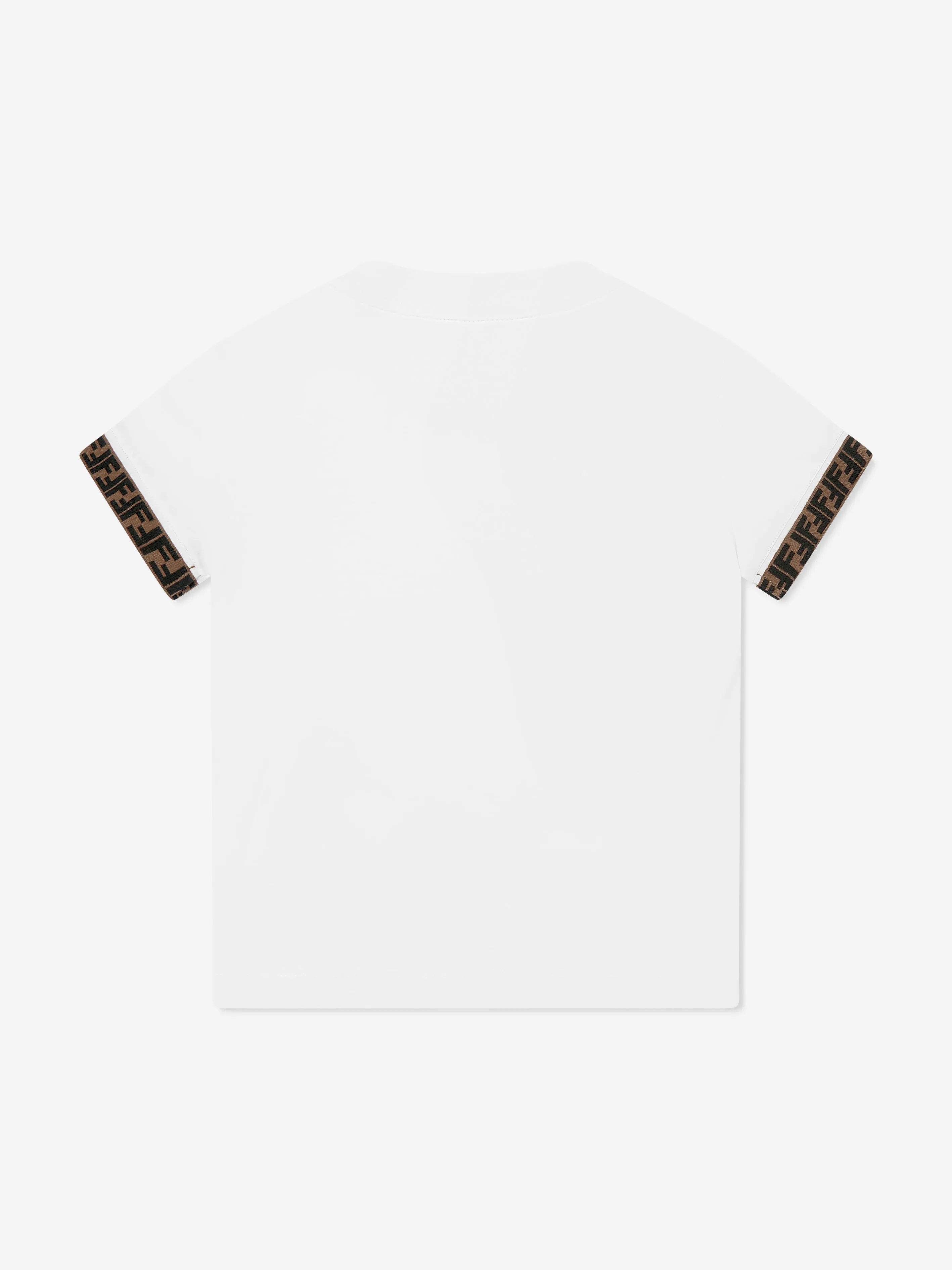 Fendi Kids Logo-verziertes T-Shirt in Weiß