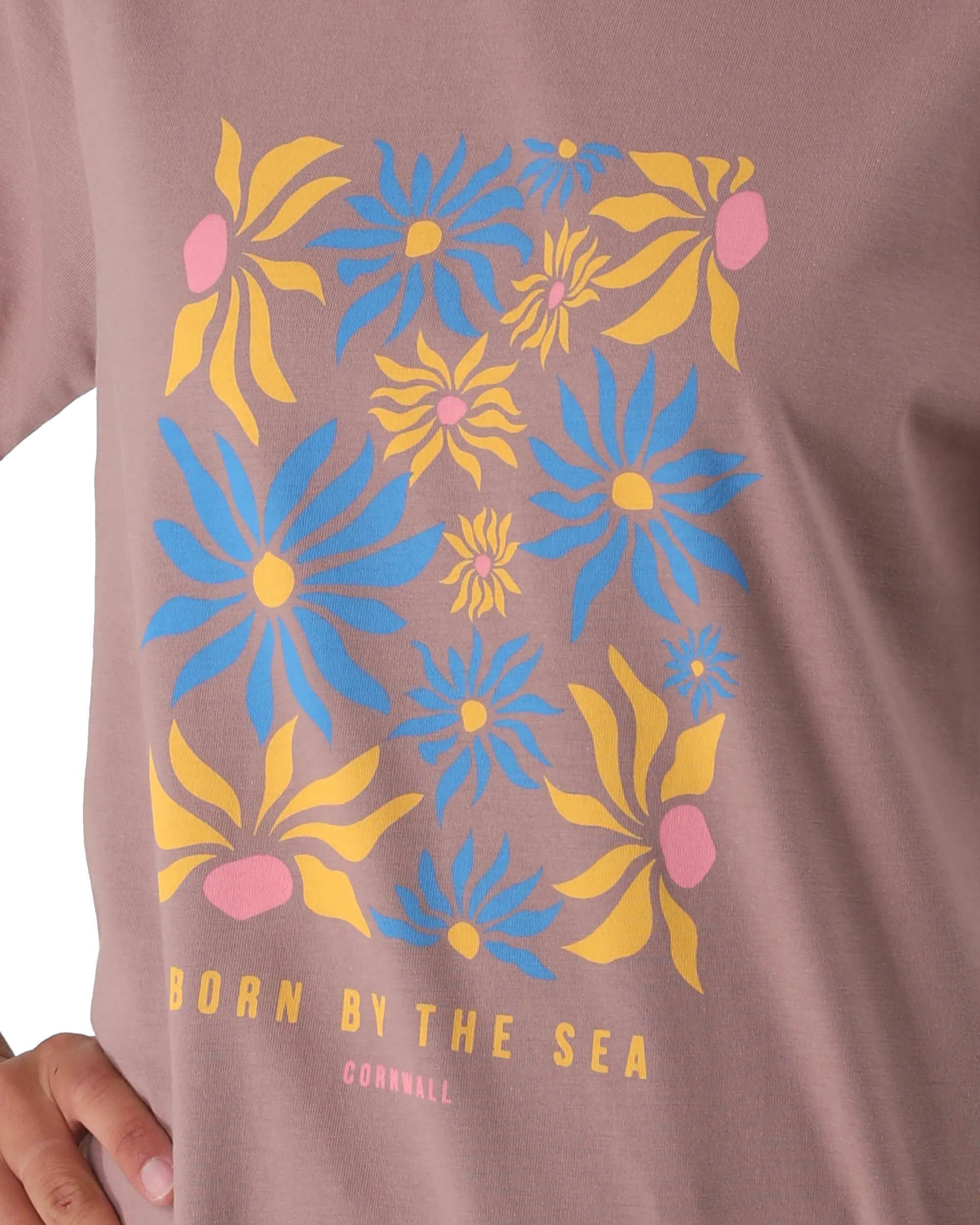 Blumenmarkt T-Shirt in Dunkelelfenbein