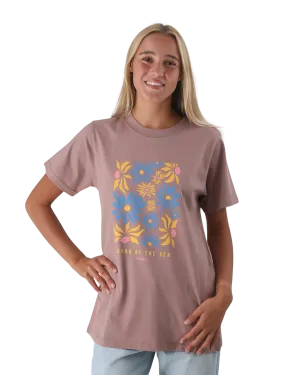 Blumenmarkt T-Shirt in Dunkelelfenbein