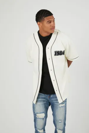 Forever 21 Herren 1984 Grafik-Patch-Shirt Creme/Schwarz Forever 21