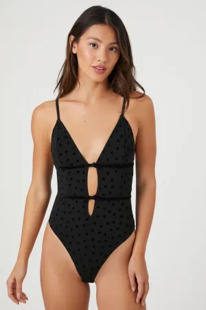 Forever 21 Damen Mesh-Herzprint-Lingerie-Bodysuit Schwarz Forever 21