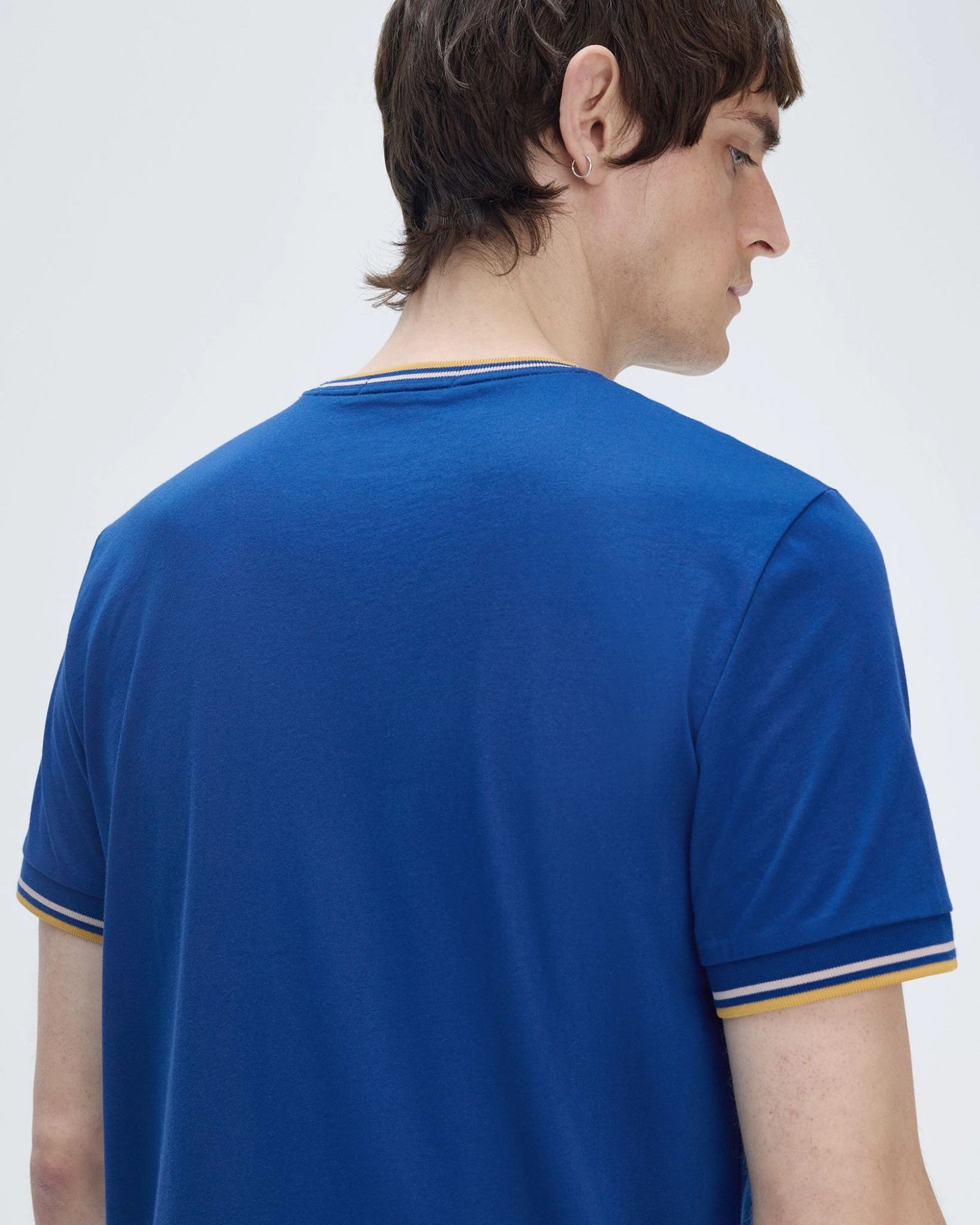 Fred Perry Twin Tipped T Shirt - Shaded Cobalt / Oatmeal / Honeycomb