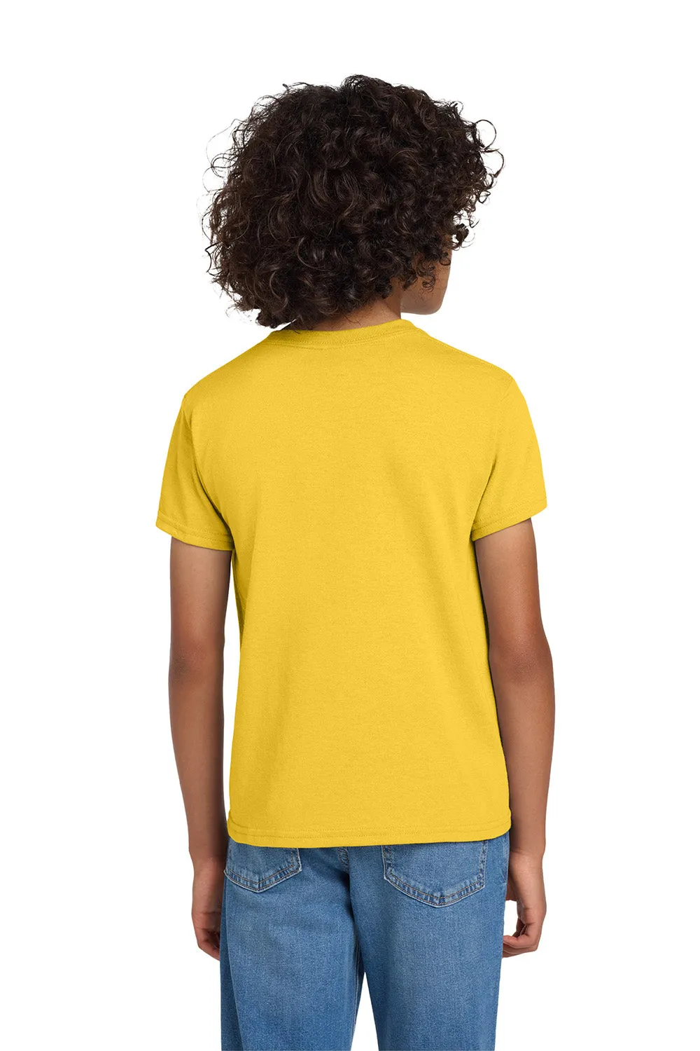 Gildan Youth DryBlend Feuchtigkeitstransportierendes Kurzarm-Crewneck-T-Shirt - Gänseblümchengelb