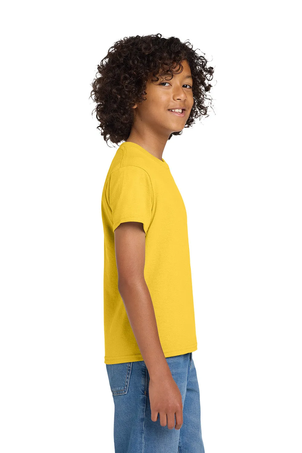 Gildan Youth DryBlend Feuchtigkeitstransportierendes Kurzarm-Crewneck-T-Shirt - Gänseblümchengelb