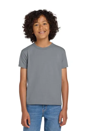 Gildan Youth DryBlend Moisture Wicking Short Sleeve Crewneck T-Shirt - Gravel Grey