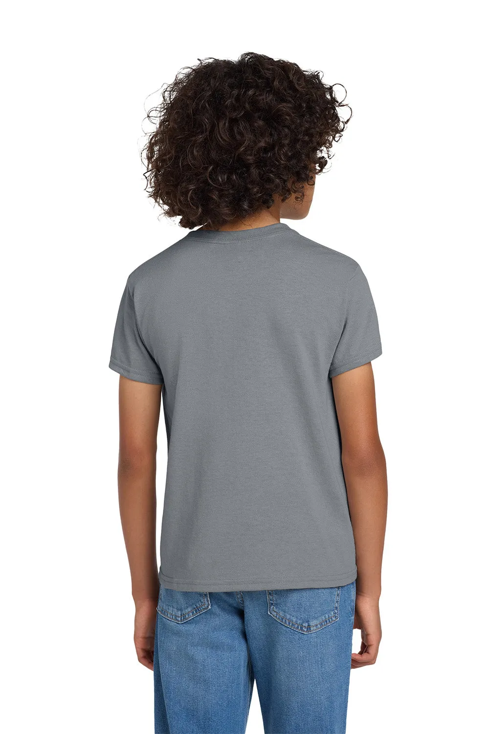 Gildan Youth DryBlend Feuchtigkeitstransportierendes Kurzarm-Crewneck-T-Shirt - Kiesgrau