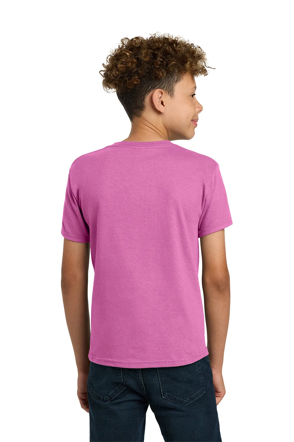 Gildan Jugend Kurzarm Rundhals T-Shirt - Azaleen Rosa