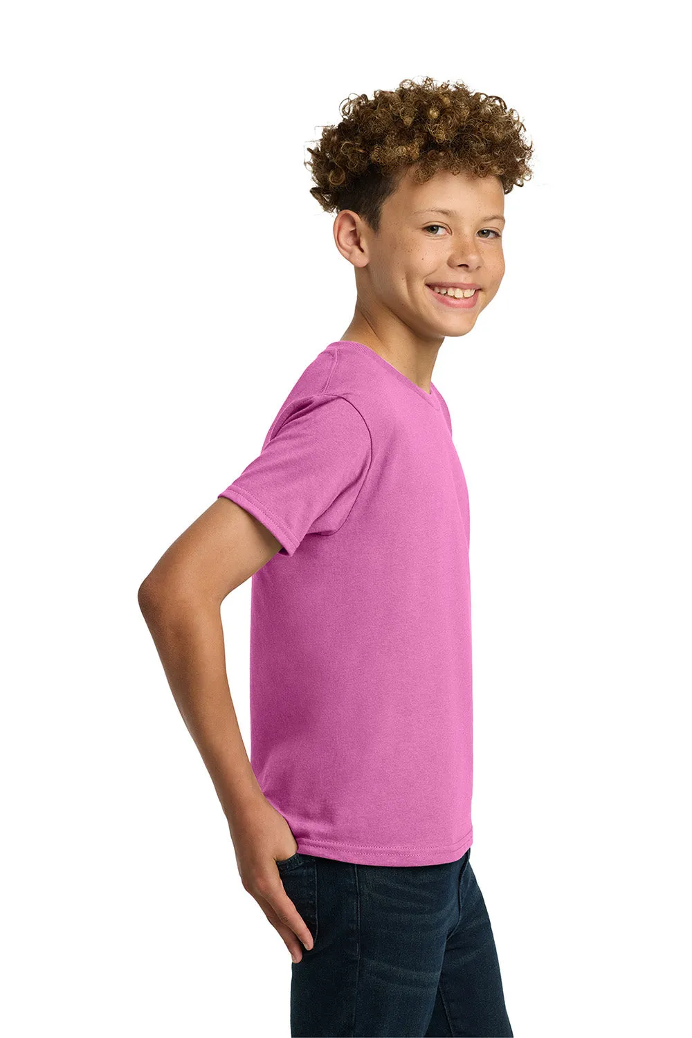 Gildan Jugend Kurzarm Rundhals T-Shirt - Azaleen Rosa