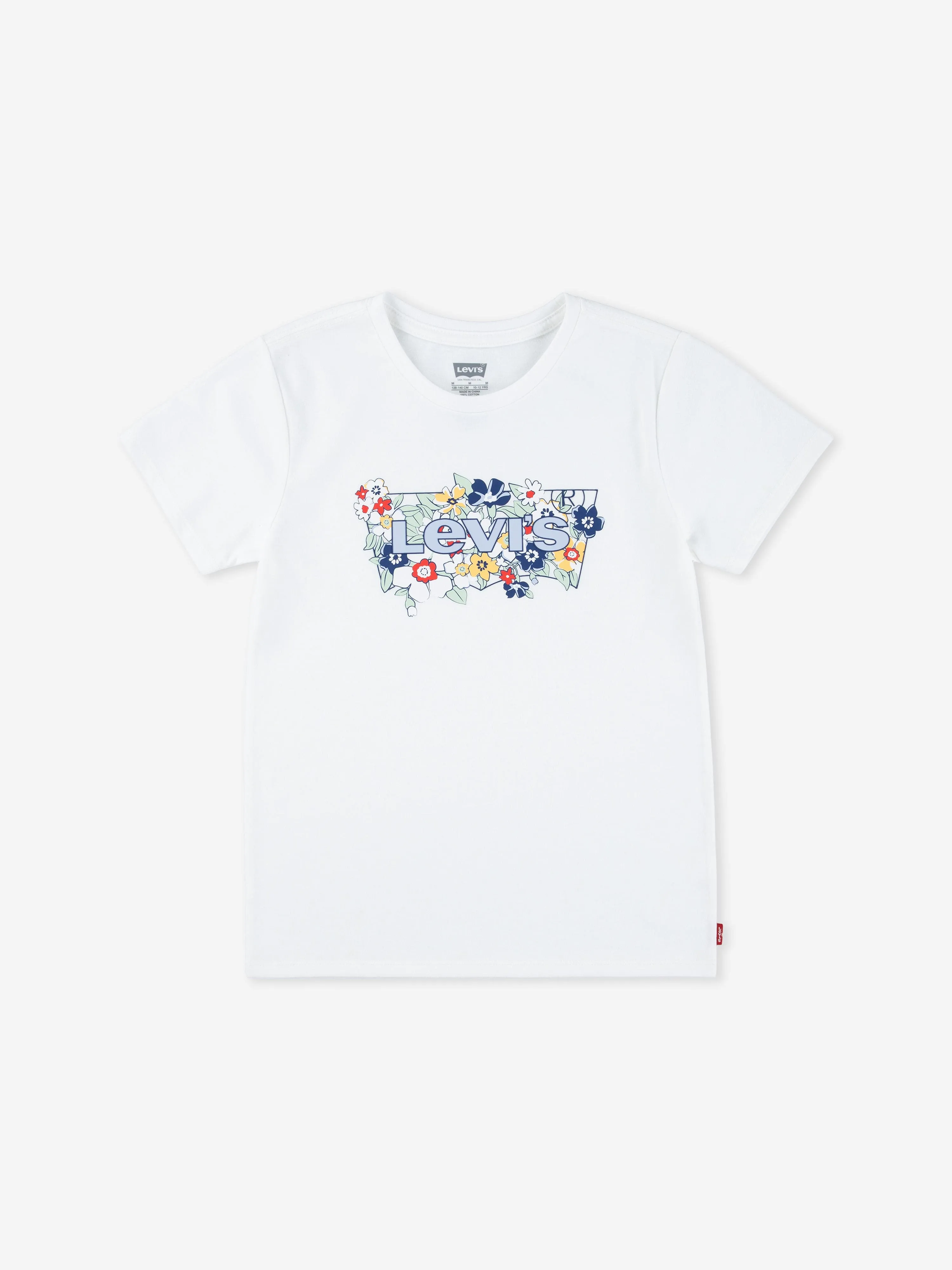 Mädchen Batwing T-Shirt in Weiß