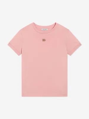 Mädchen Diamante Logo T-Shirt in Rosa