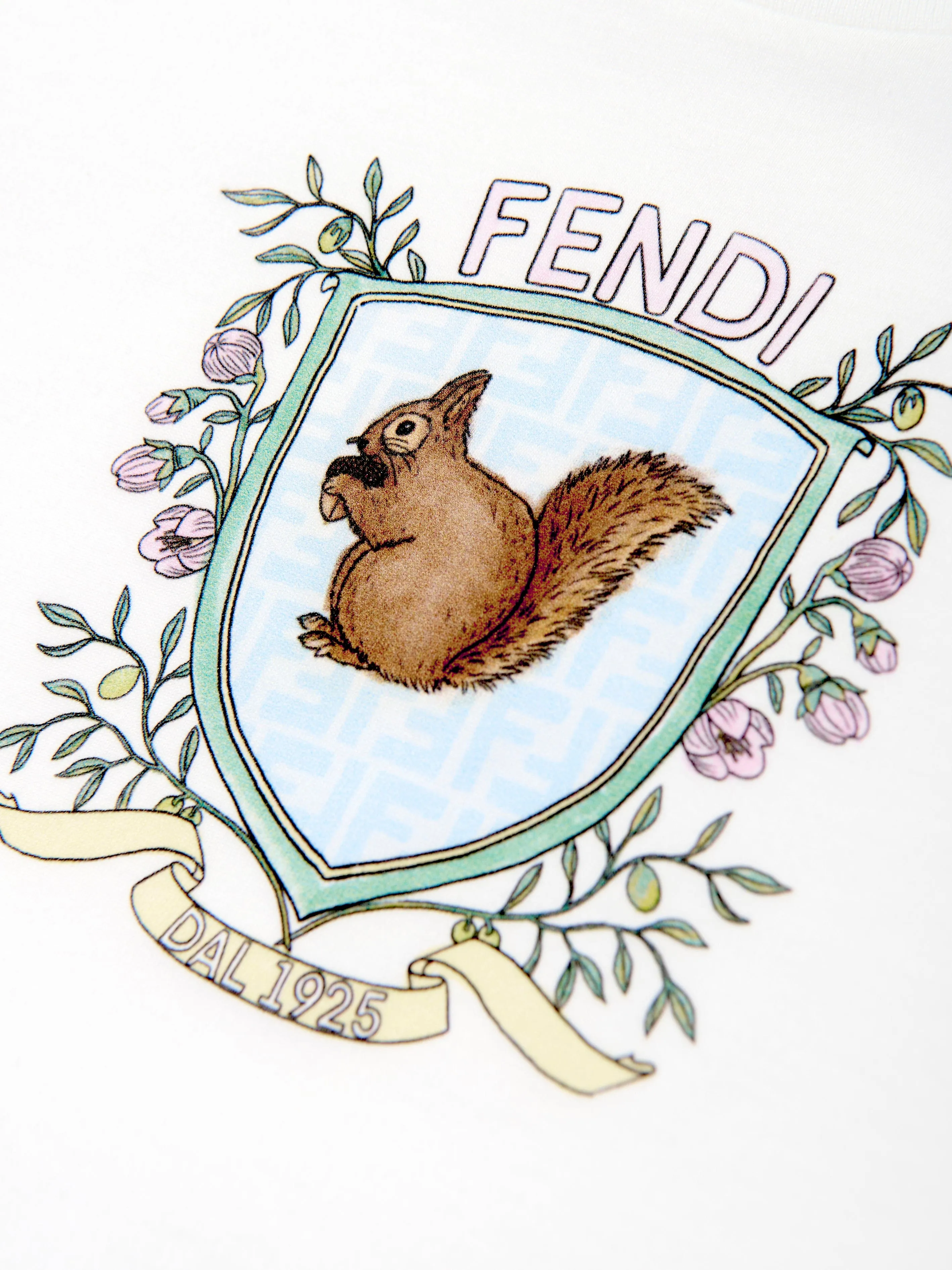 Mädchen Eichhörnchen T-Shirt in Weiß