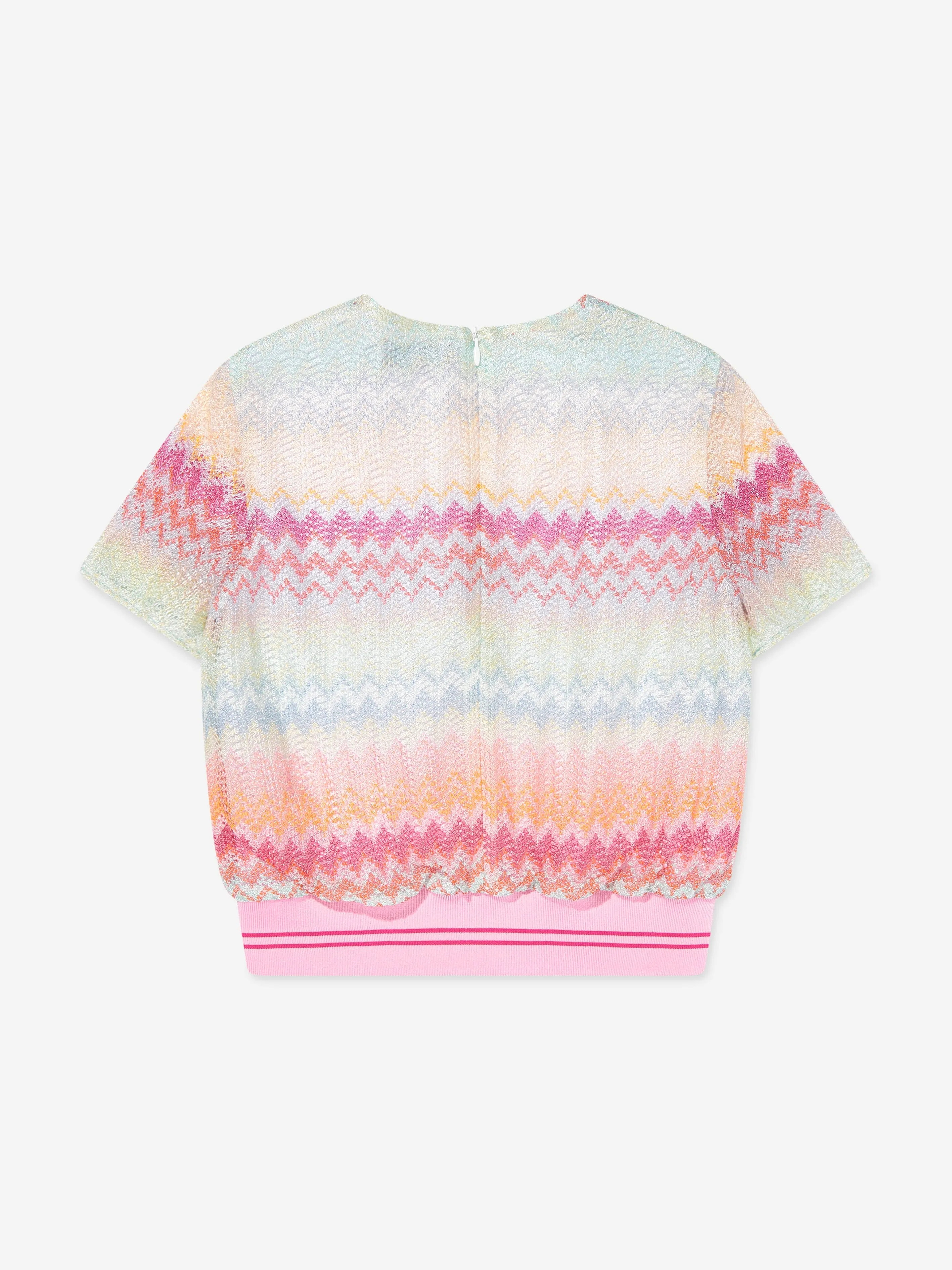 Mädchen Zickzack Top in Mehrfarbig