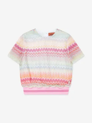 Mädchen Zickzack Top in Mehrfarbig