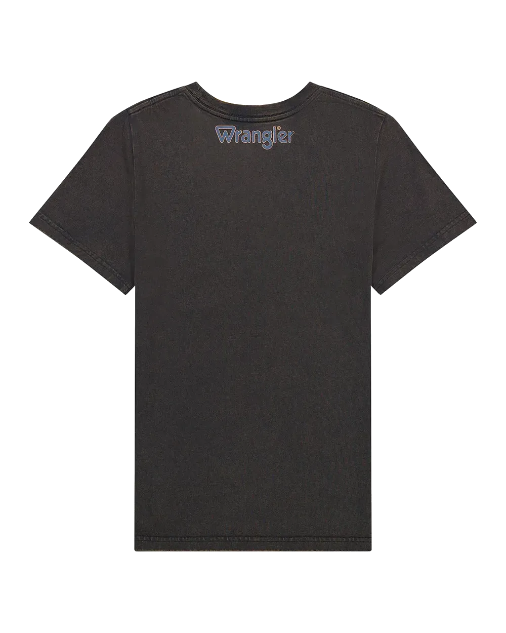 Graphik-T-Shirt in Verblasstem Schwarz