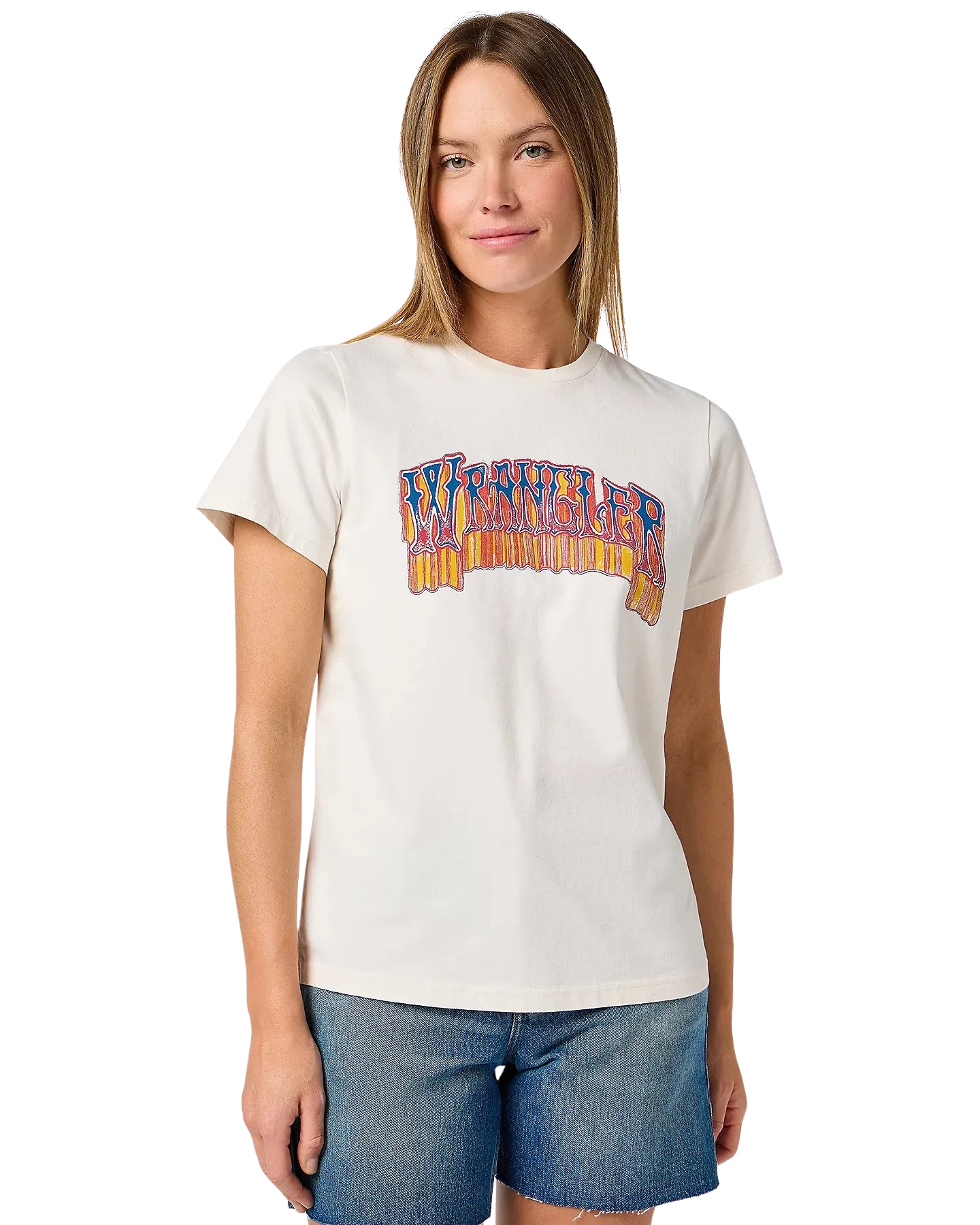 Graphik-T-Shirt in Vintage-Weiß
