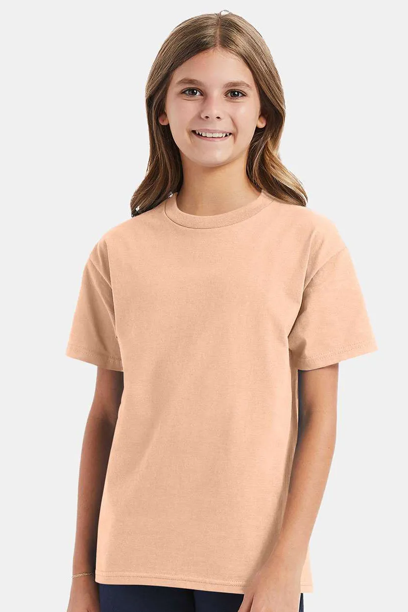 Hanes Youth ComfortSoft Kurzarm Rundhals T-Shirt - Süßigkeiten Orange