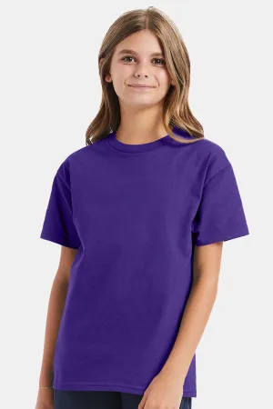 Hanes Youth ComfortSoft Kurzarm Rundhals T-Shirt - Lila