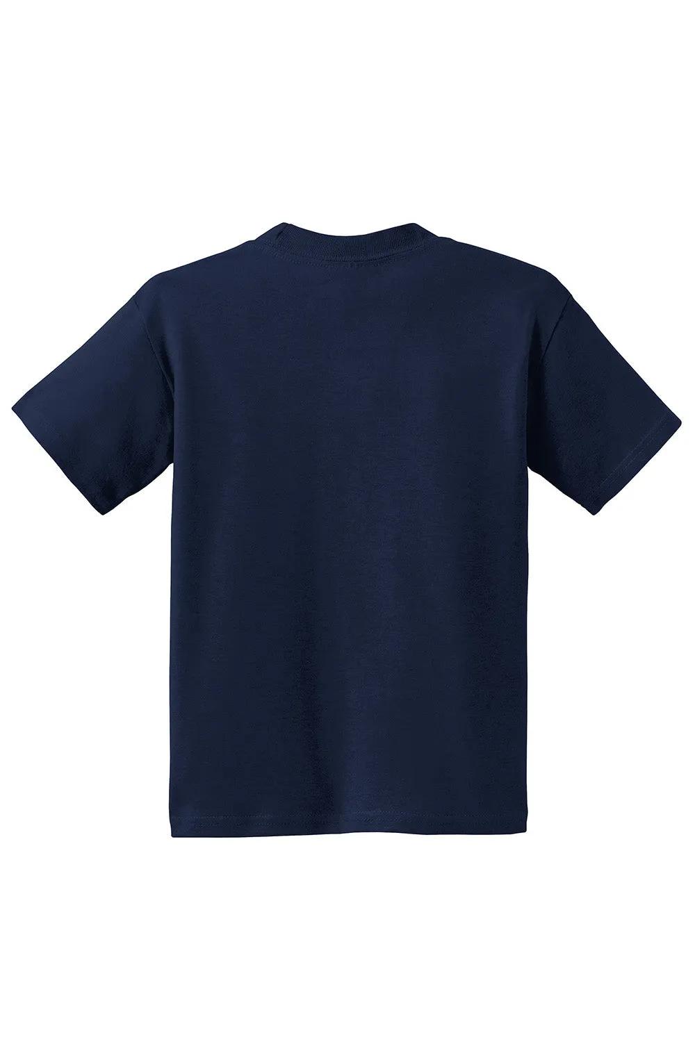 Hanes Youth EcoSmart Kurzarm-Rundhals-T-Shirt - Marineblau
