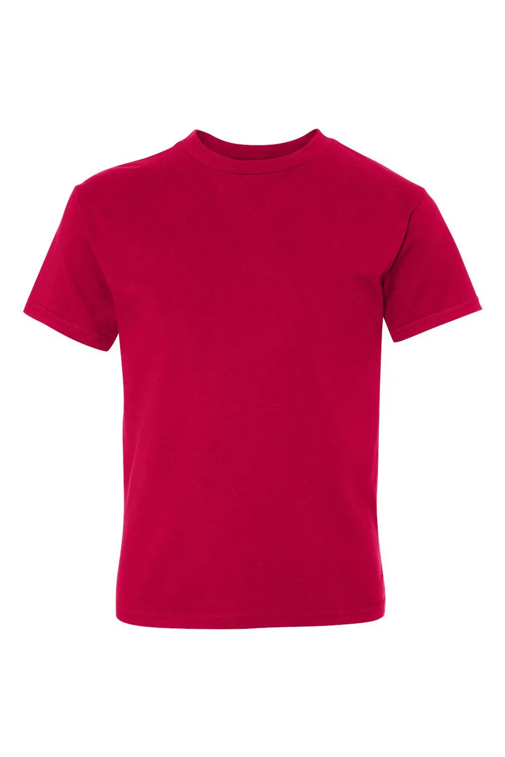 Hanes Youth Nano-T Kurzarm Rundhals T-Shirt - Tiefrot