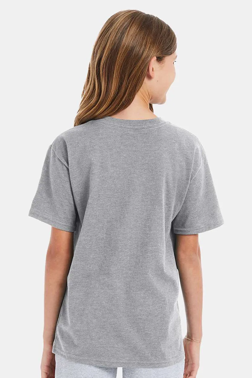 Hanes Youth Nano-T Kurzarm Rundhals T-Shirt - Hellstahlgrau