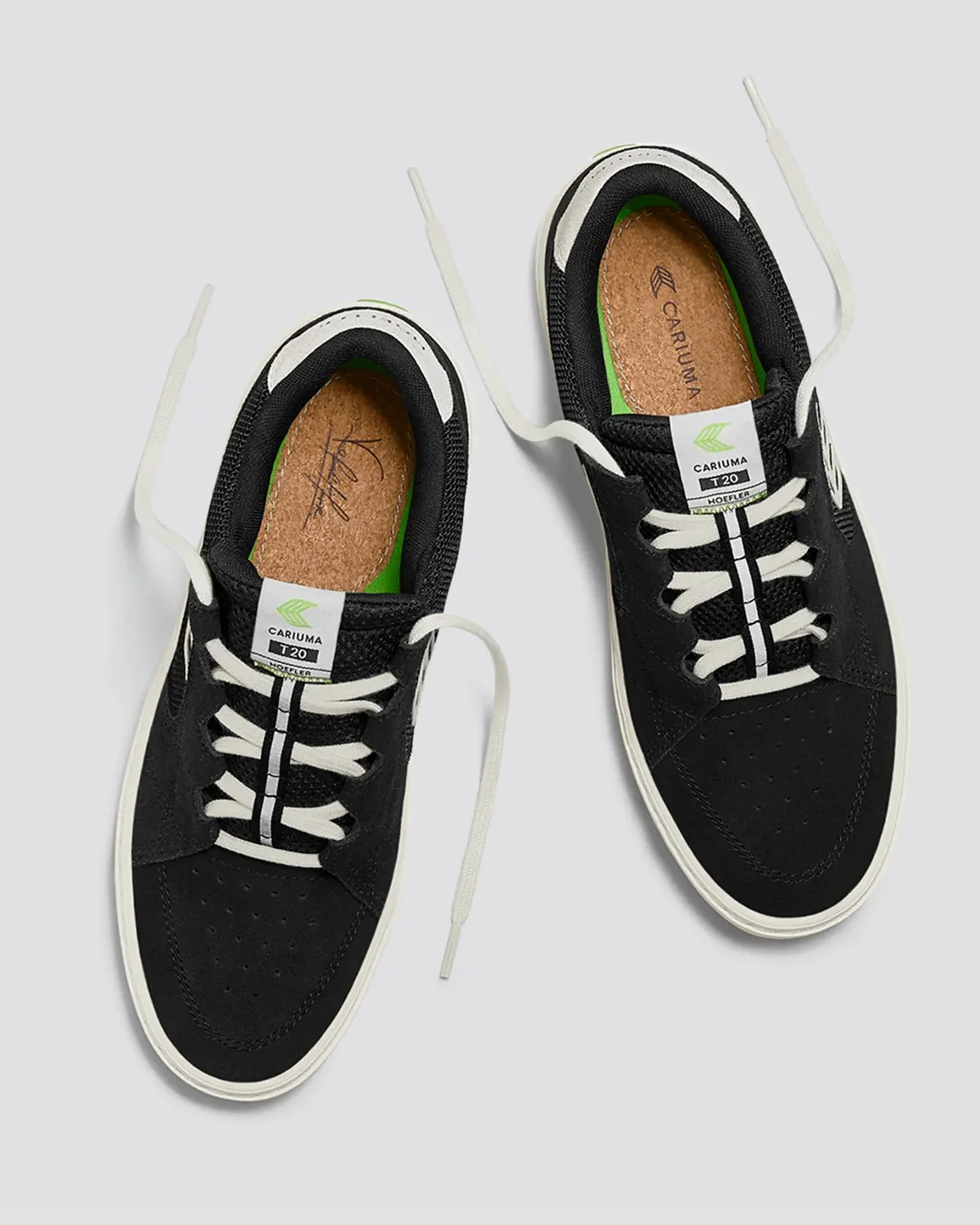 Hoefler T20 Schuhe in Schwarz Wildleder & Elfenbein