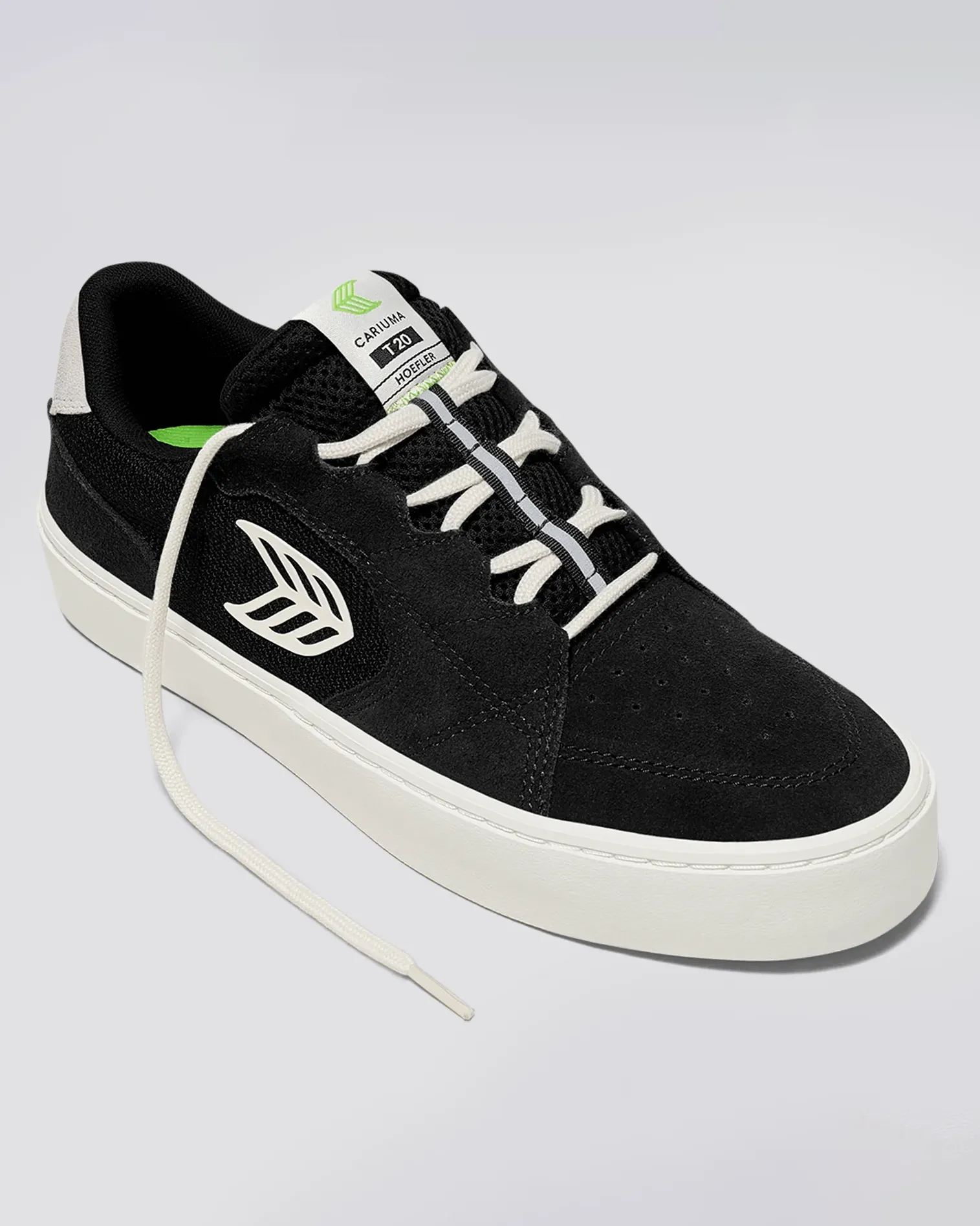 Hoefler T20 Schuhe in Schwarz Wildleder & Elfenbein