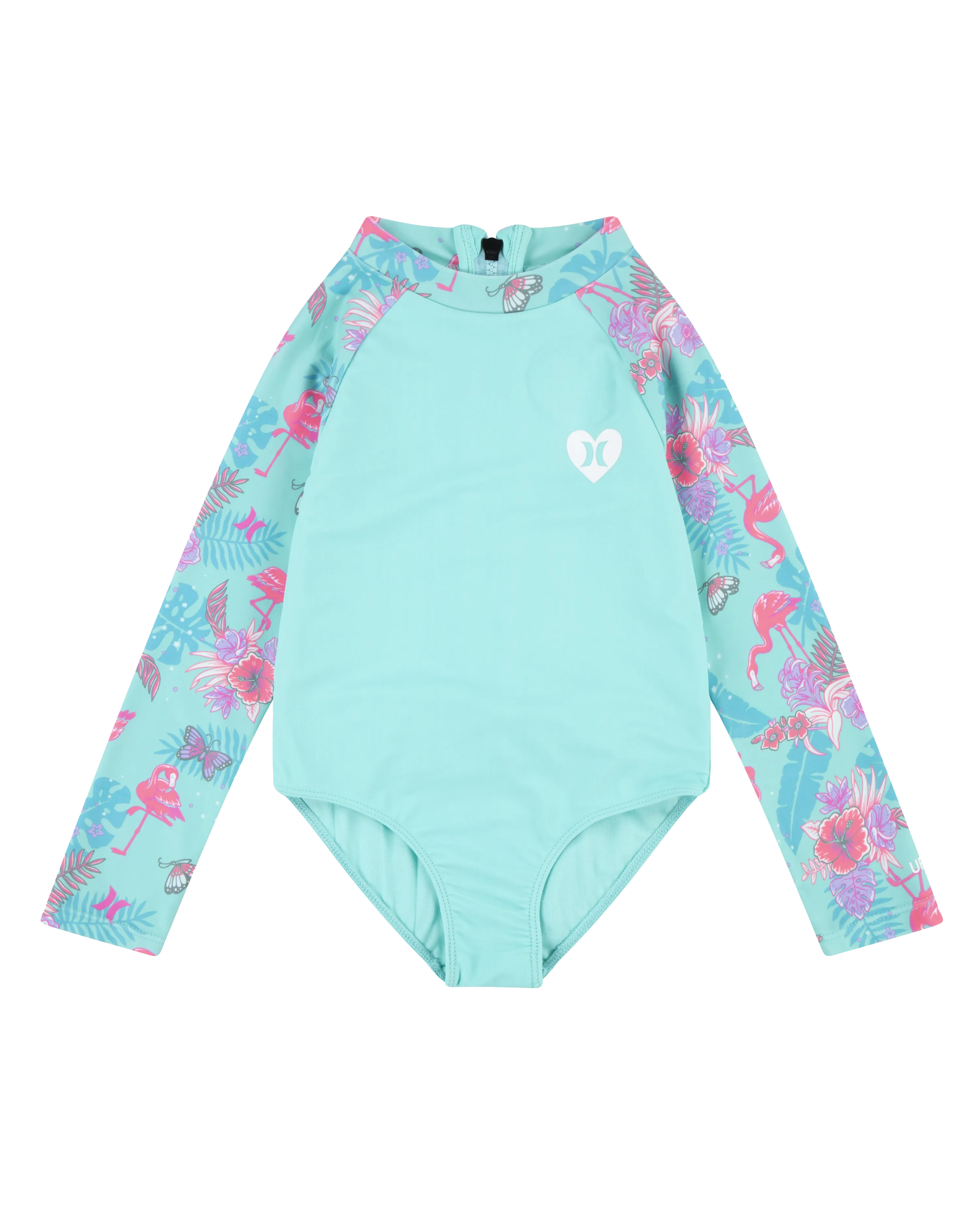 Hurley Clothing Mädchen Rüschen-Einteiler Badeanzug in Aurora Grün