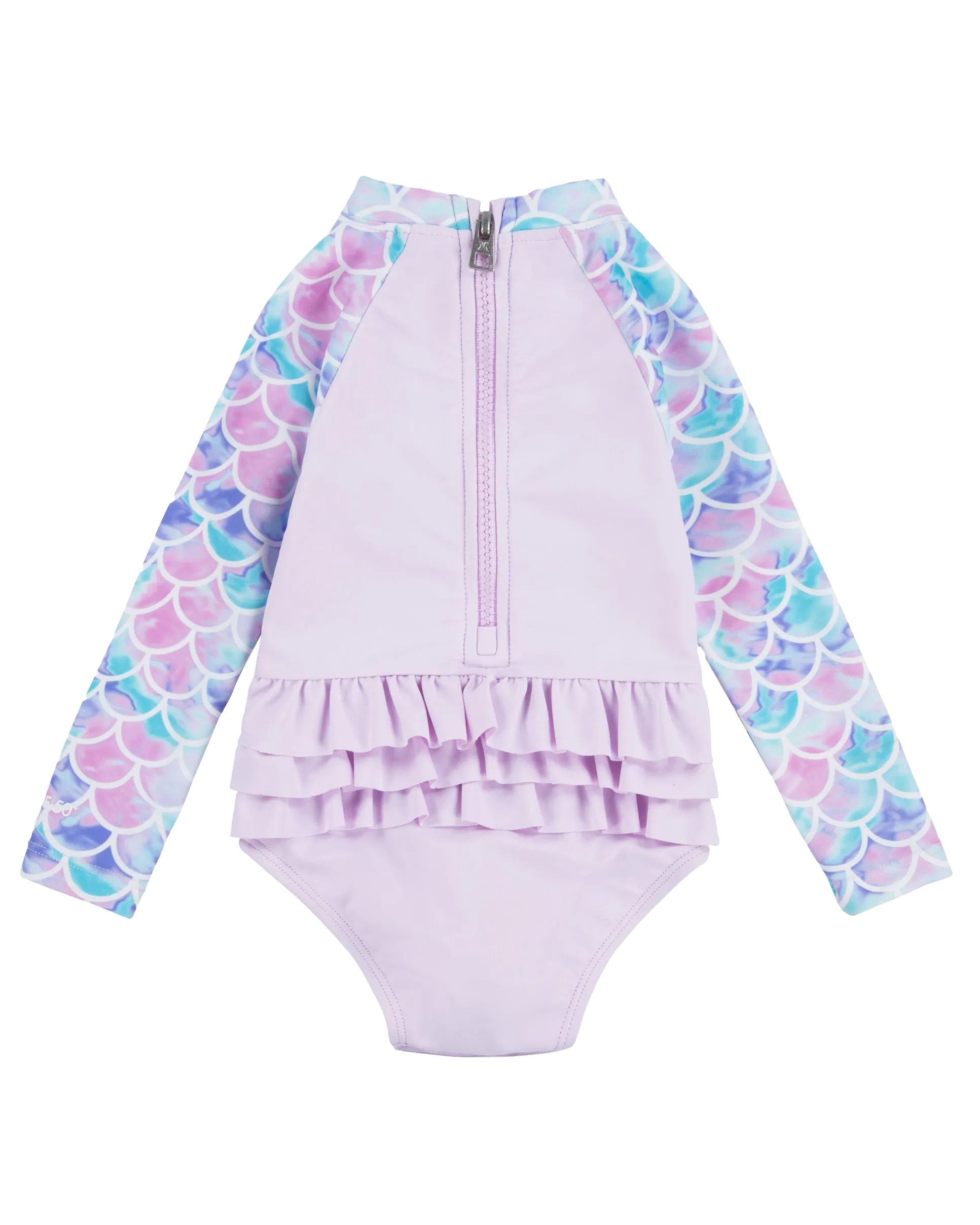 Hurley Clothing Mädchen Rüschen-Einteiler Badeanzug in Helllila
