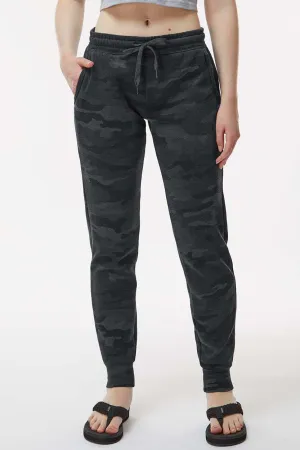 Independent Trading Company Damen California Wave Wash Sweathose mit Taschen - Heather Black Camo