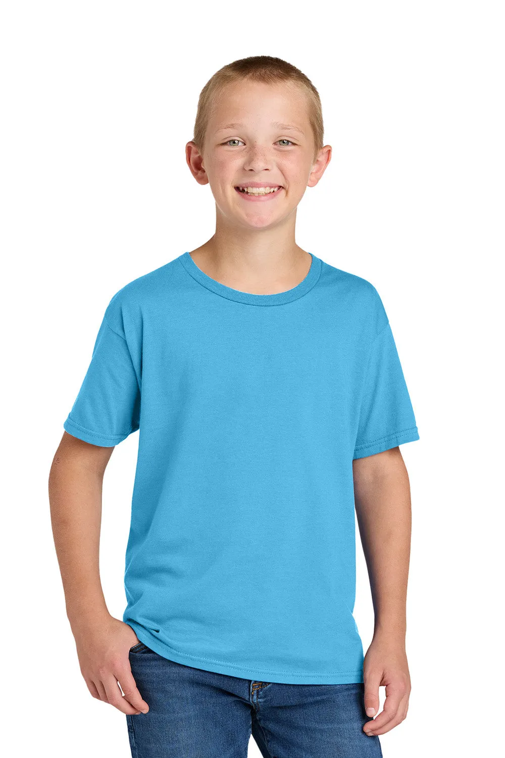 Jerzees Youth Classics Kurzarm T-Shirt mit Rundhalsausschnitt - Aquamarinblau