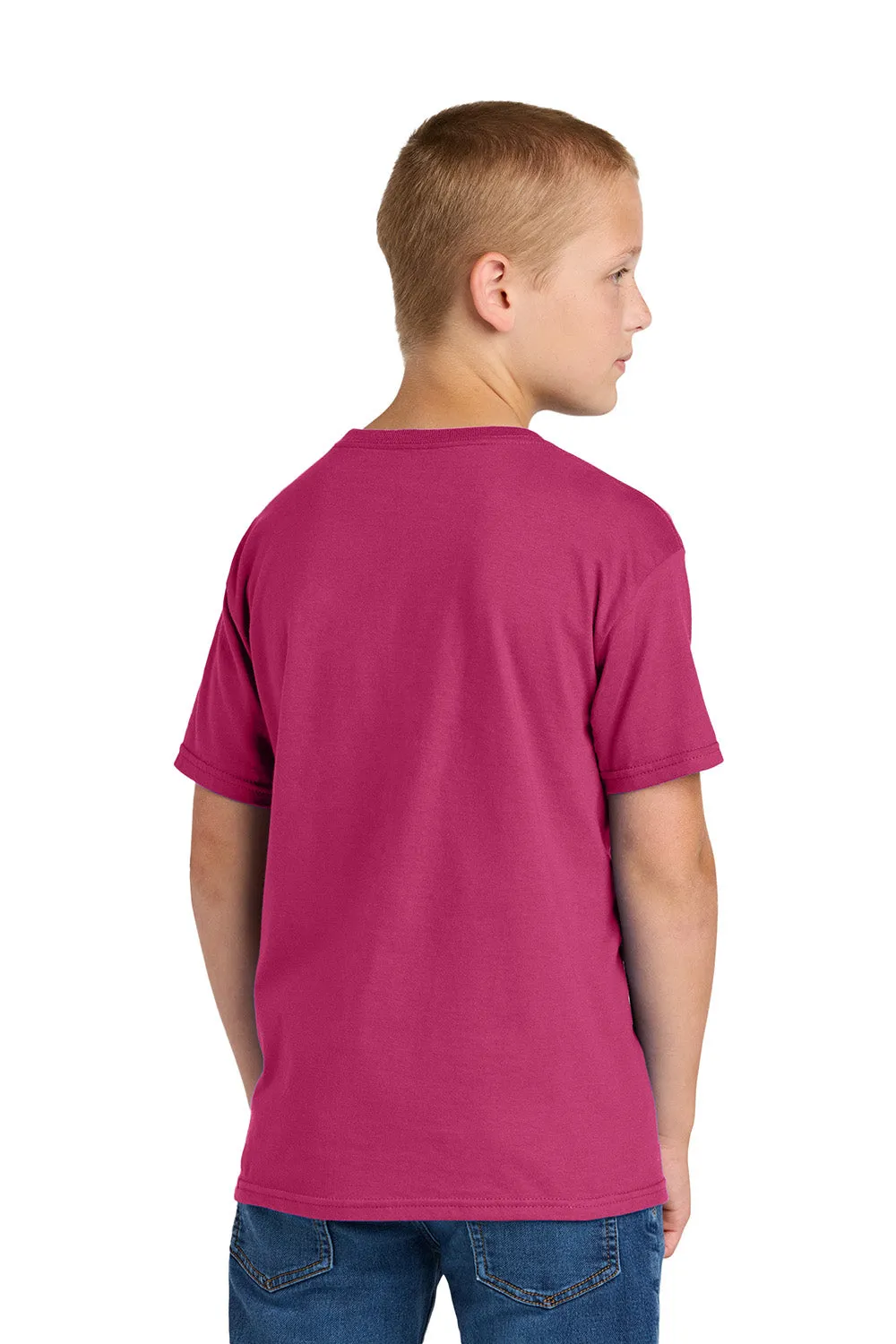 Jerzees Youth Classics Kurzarm-Rundhals-T-Shirt - Cyber Pink