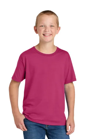 Jerzees Youth Classics Kurzarm-Rundhals-T-Shirt - Cyber Pink