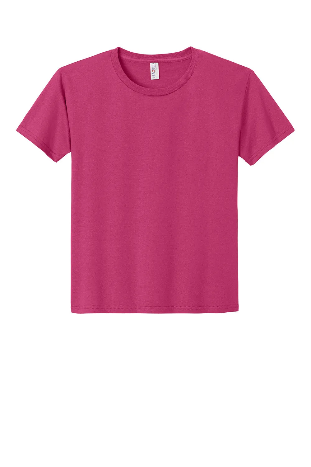 Jerzees Youth Classics Kurzarm-Rundhals-T-Shirt - Cyber Pink