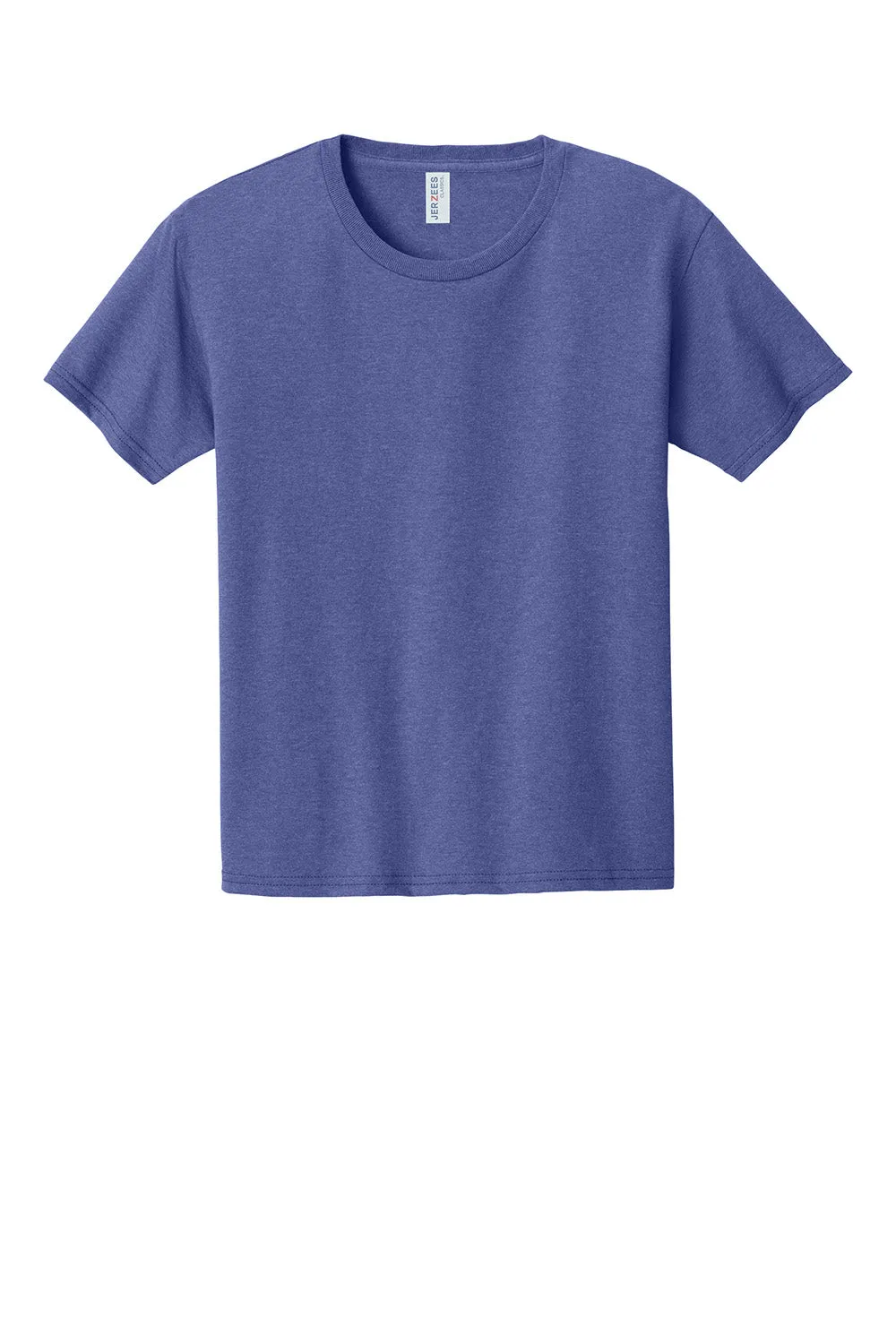 Jerzees Youth Classics Kurzarm-Rundhals-T-Shirt - Heather Retro Lila