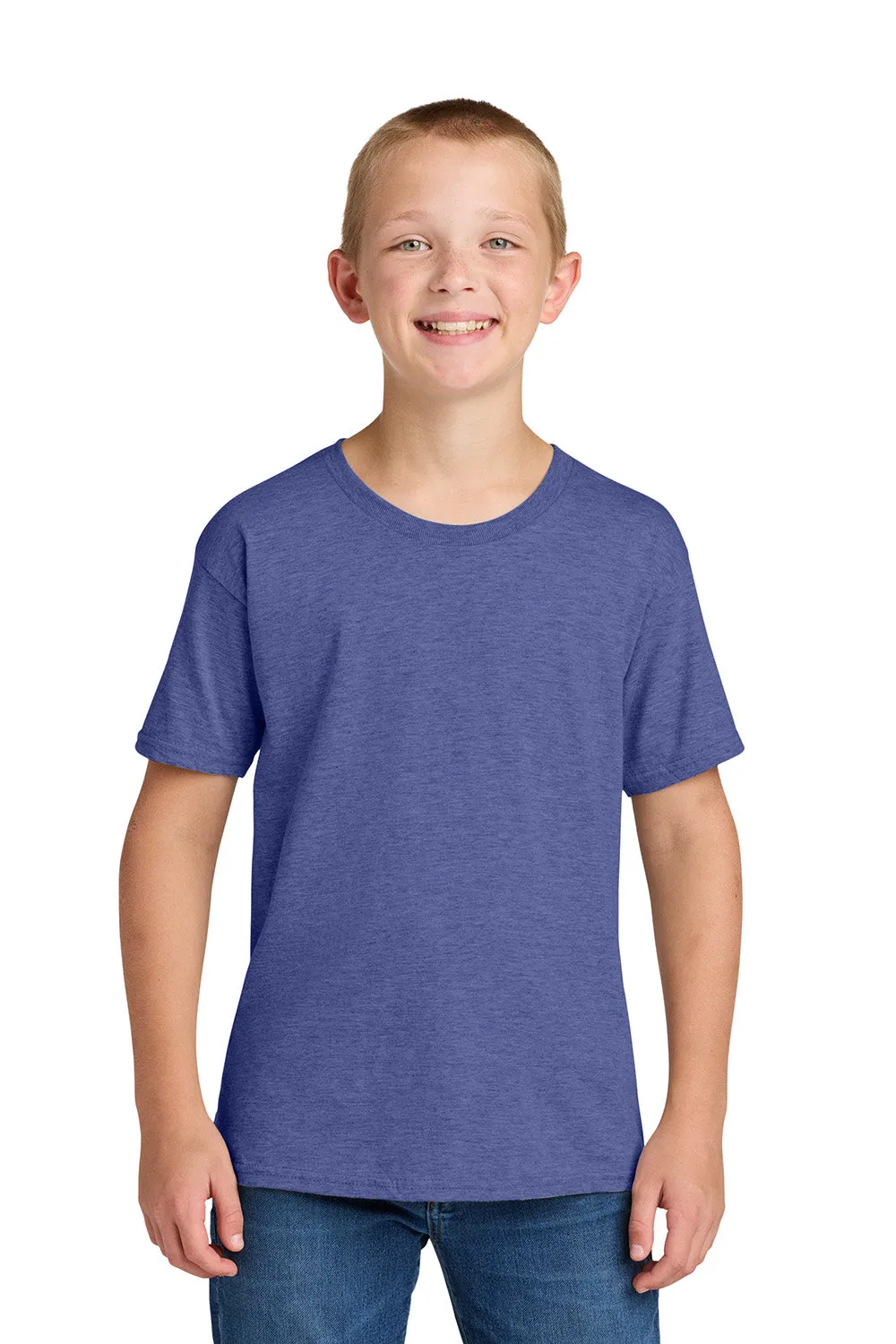 Jerzees Youth Classics Kurzarm-Rundhals-T-Shirt - Heather Retro Lila
