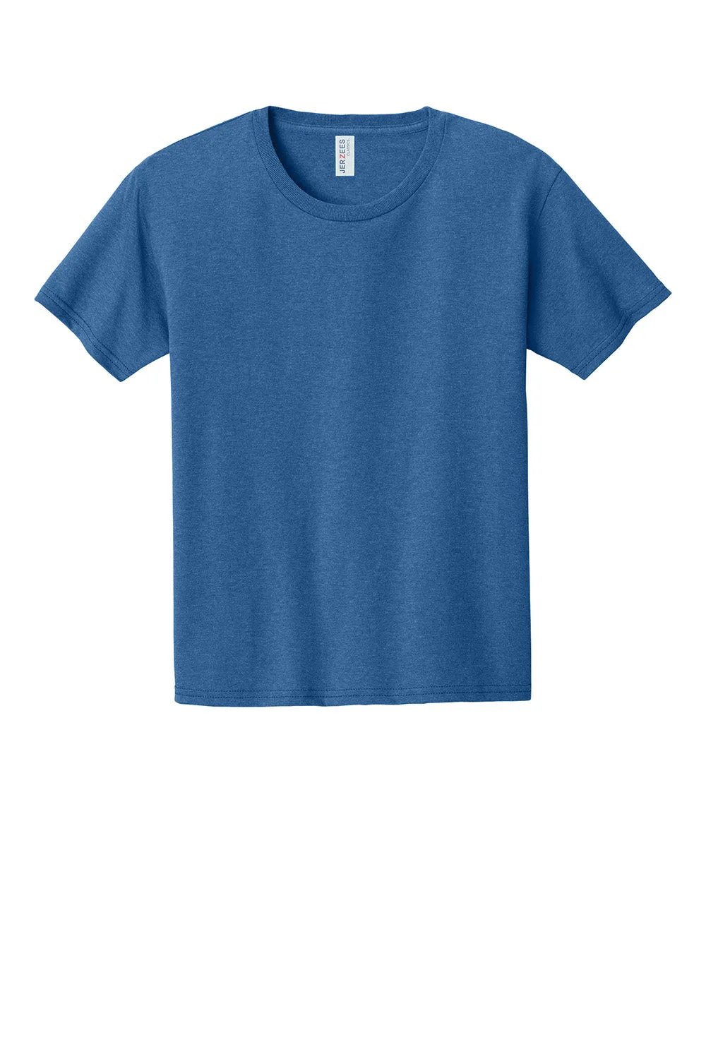 Jerzees Youth Classics Kurzarm Rundhals T-Shirt - Meliert Retro Royalblau