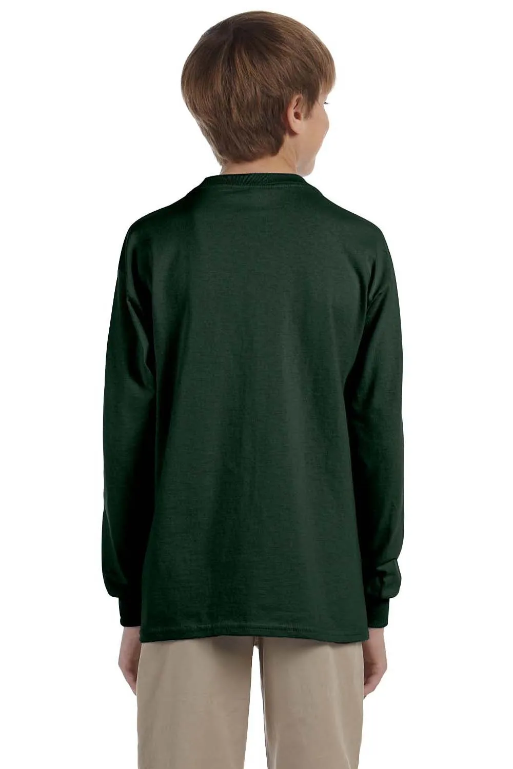 Jerzees Youth Dri-Power Feuchtigkeitstransport Langarm Rundhals T-Shirt - Waldgrün
