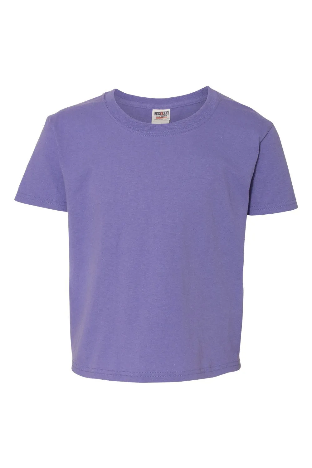 Jerzees Youth Dri-Power Feuchtigkeitstransportierendes Kurzarm-T-Shirt mit Rundhalsausschnitt - Violett