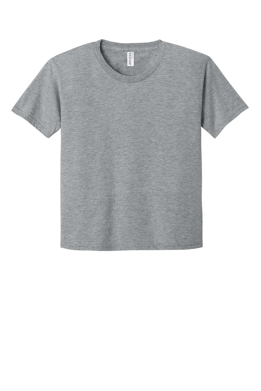Jerzees Youth Ultimate Kurzarm Rundhals T-Shirt - Meliertes Grau