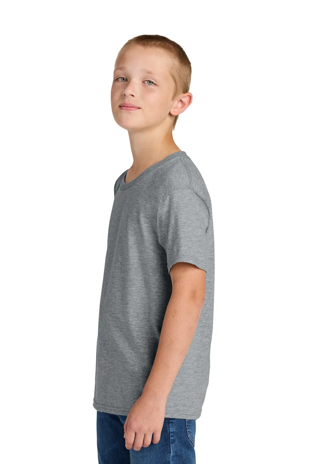 Jerzees Youth Ultimate Kurzarm Rundhals T-Shirt - Meliertes Grau