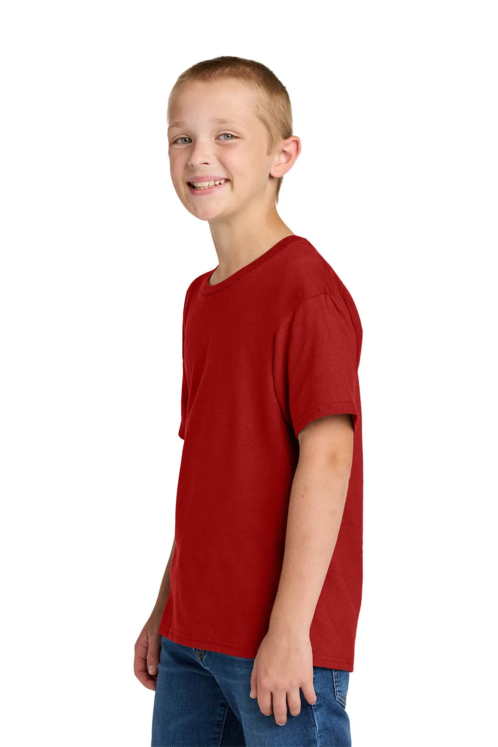 Jerzees Youth Ultimate Kurzarm-Rundhals-T-Shirt - Echtes Rot