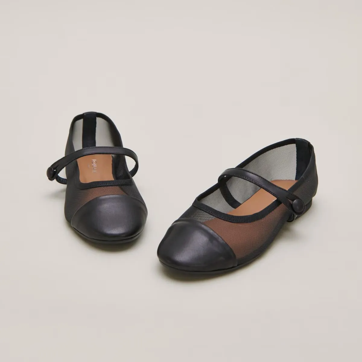Jonak Damenschuhe 264 - Dala Leder/Mesh Schwarz-Schwarz