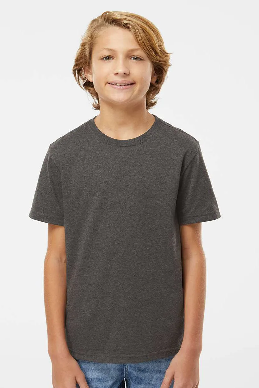 Kastlfel Youth Recyceltes Soft Kurzarm Rundhals T-Shirt - Kohlegrau