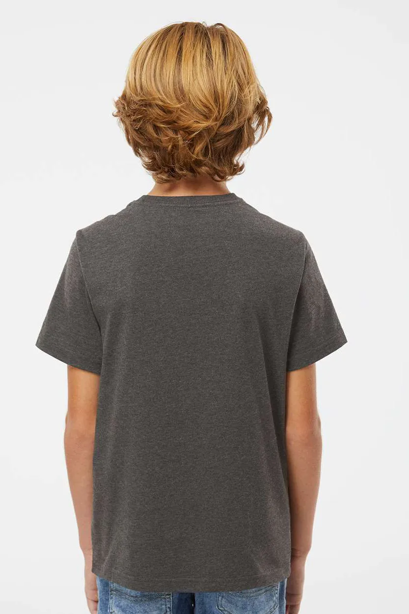 Kastlfel Youth Recyceltes Soft Kurzarm Rundhals T-Shirt - Kohlegrau