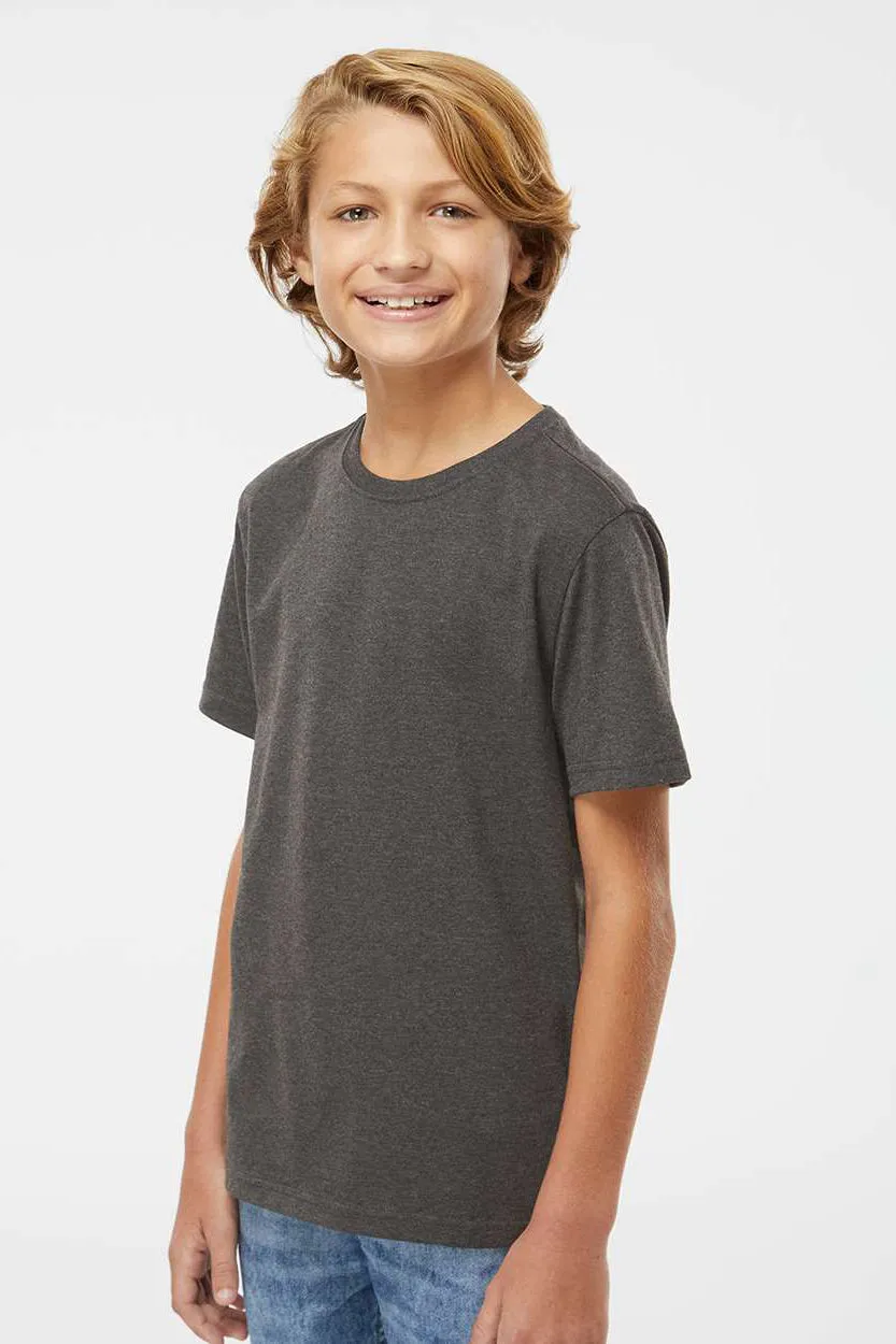 Kastlfel Youth Recyceltes Soft Kurzarm Rundhals T-Shirt - Kohlegrau
