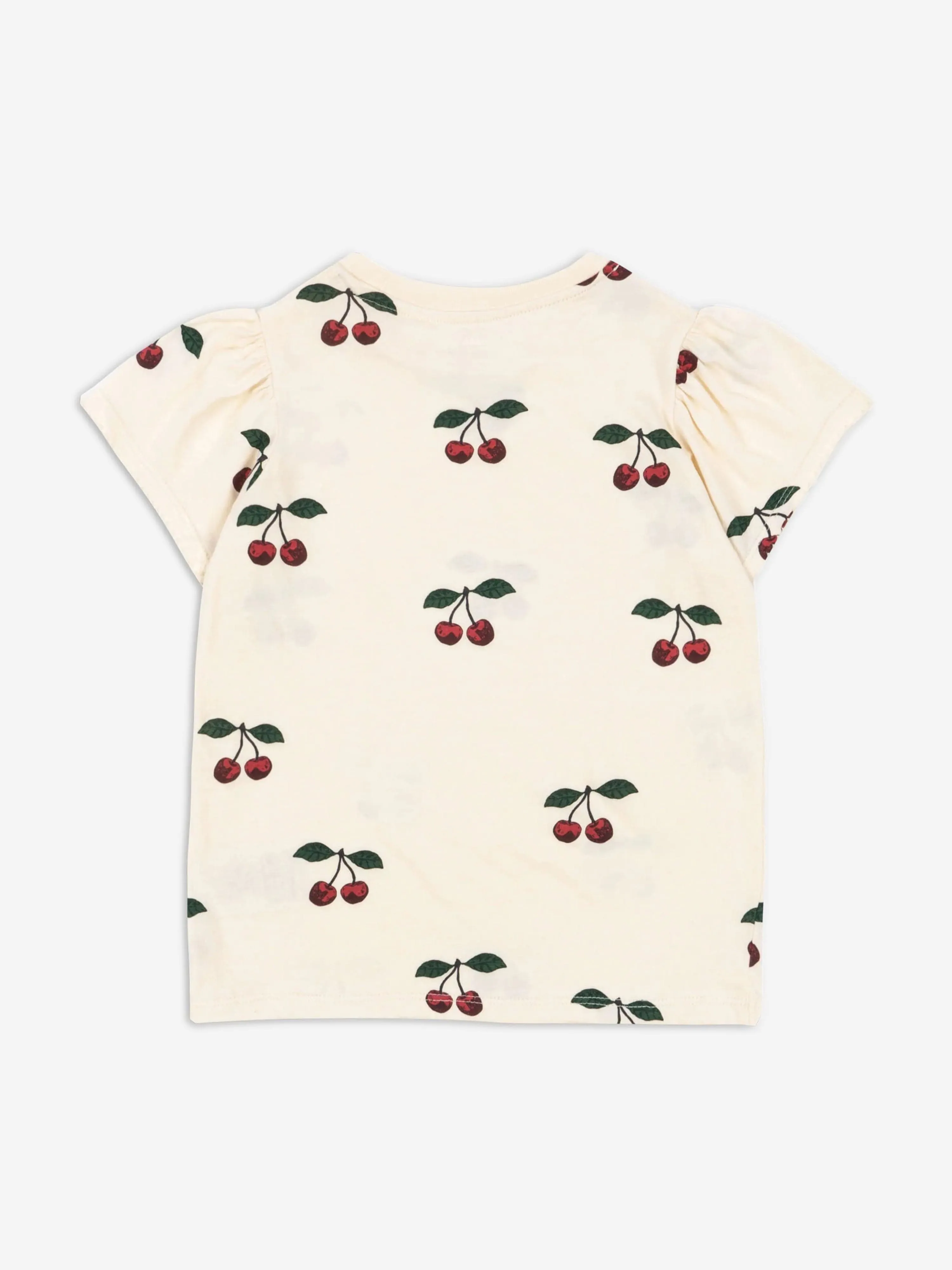 Konges Sl?jd Mädchen Famo Puff Kirsch T-Shirt in Elfenbein