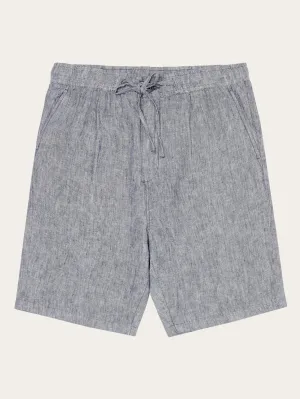 Loose Linen shorts - Vintage Indigo