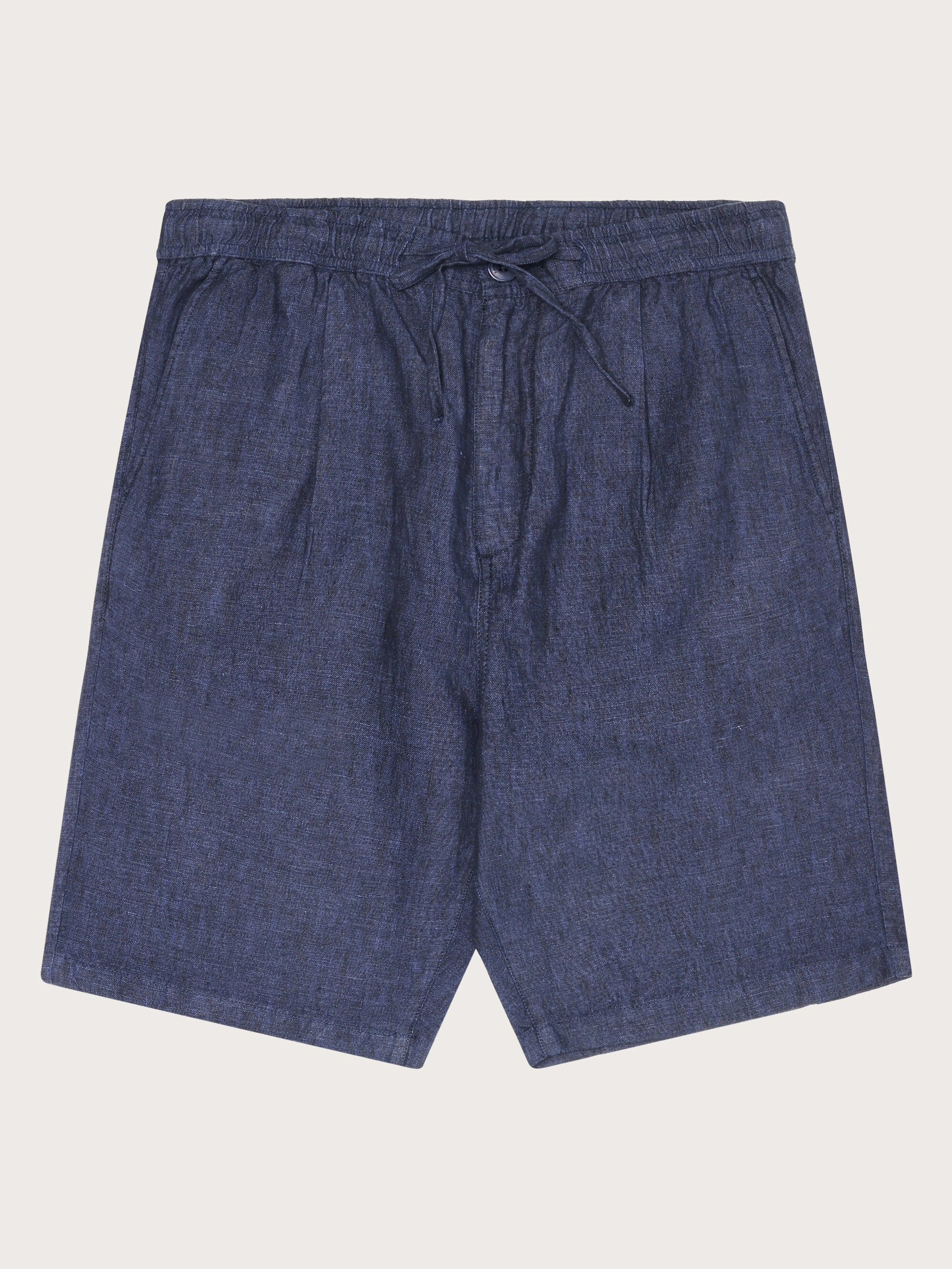 Loose Linen shorts - Yarndyed - Total Eclipse
