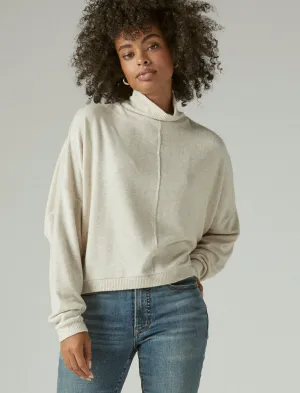 Lucky Brand Cloud Jersey Langarm Stehkragen Pullover Haferflocken Lucky Brand