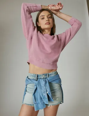Lucky Brand Raglan Waffle Popover Renaissance Rose Lucky Brand